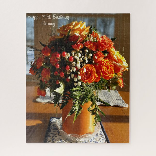 70th  Birthday Granny. Jigsaw Puzzle (Vertical)