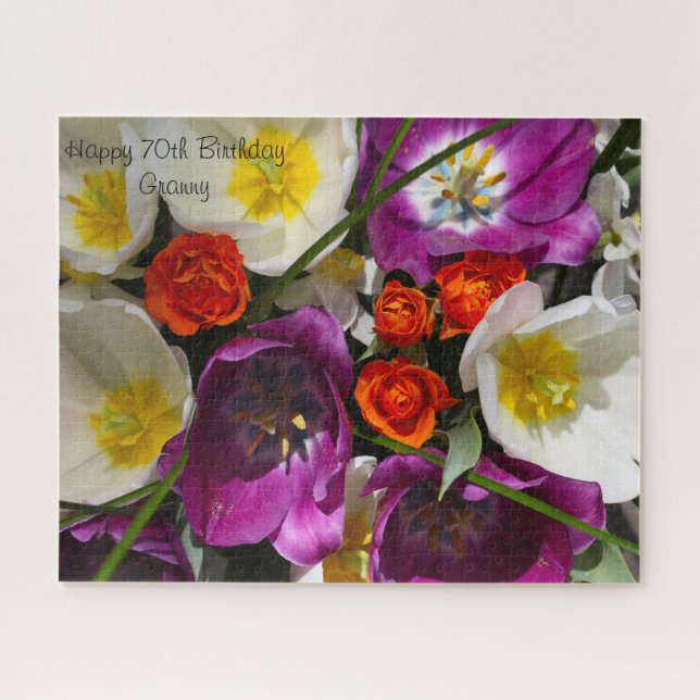 70th  Birthday Granny Jigsaw Puzzle (Horizontal)