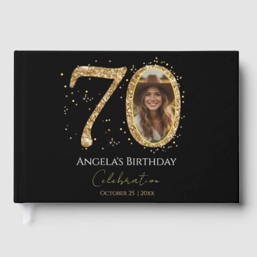 70th birthday guestbook Foil Guestbook