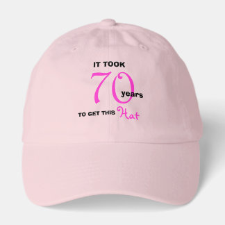 70th Birthday Hats for Her in Pink