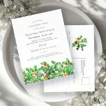 70th Birthday Holly December Birth Month Flower\ Invitation Postcard<br><div class="desc">Festive holly and berry birthday invitation is perfect for your December birthday party. Bright green holly is decorated with deep red berries. Holly is the December birth flower which represents happiness,  joy,  good luck and respect. All of the text is editable.</div>