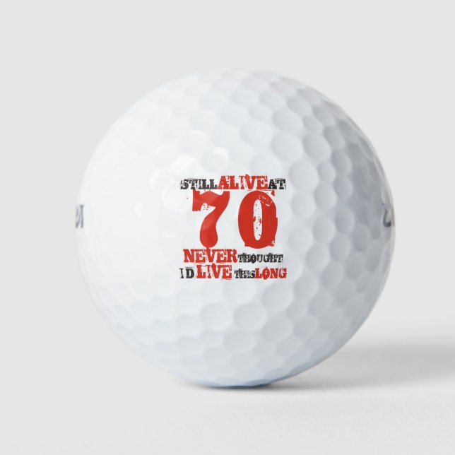 70th Birthday Humor Attitude Golf Balls (Front)