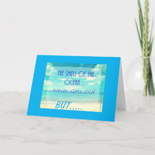 *70th BIRTHDAY* HUMOR FOR THE "BEACH LOVER" Card