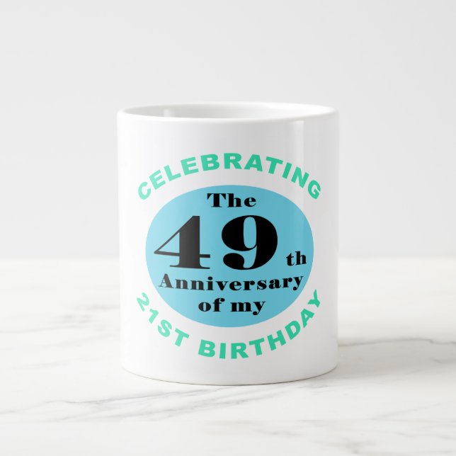 70th Birthday Humor Large Coffee Mug (Front)