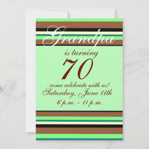 70th birthday Invitation
