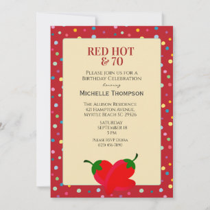 70th  Birthday Invitation