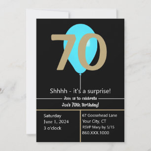 70th Birthday Invitation