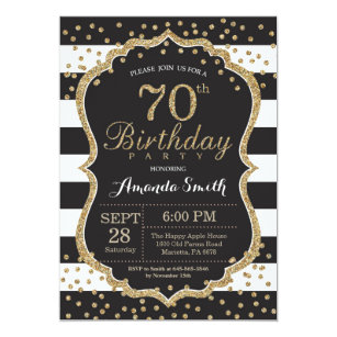 70th Birthday Invitations | Zazzle