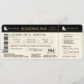 70th birthday invitation card