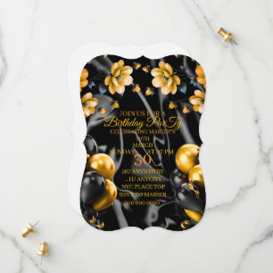 70th Birthday invitation for women, Floral Surpris