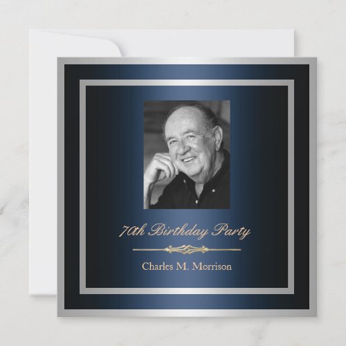 70th Birthday Invitation _ Photo