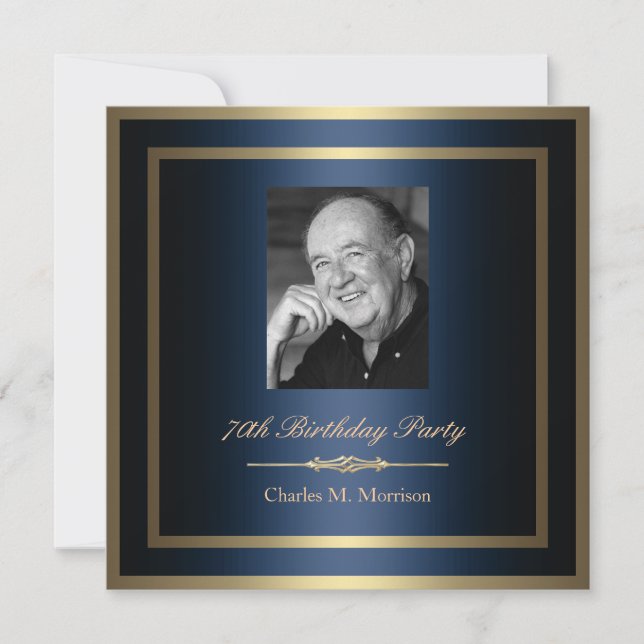 70th Birthday Invitation - Photo (Front)