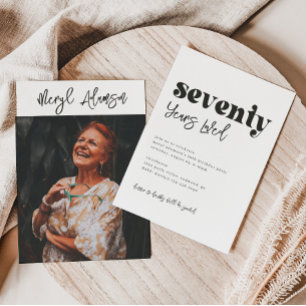 70th Birthday Invitation Photo 70th Birthday