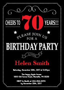 black and red birthday invitations zazzle