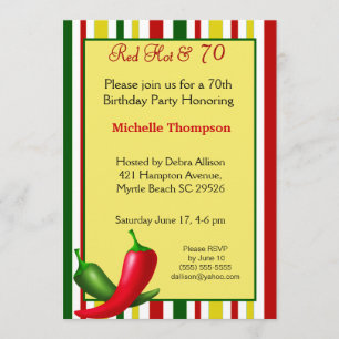 70th  Birthday Invitations