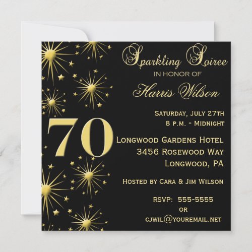 70th Birthday Invitations