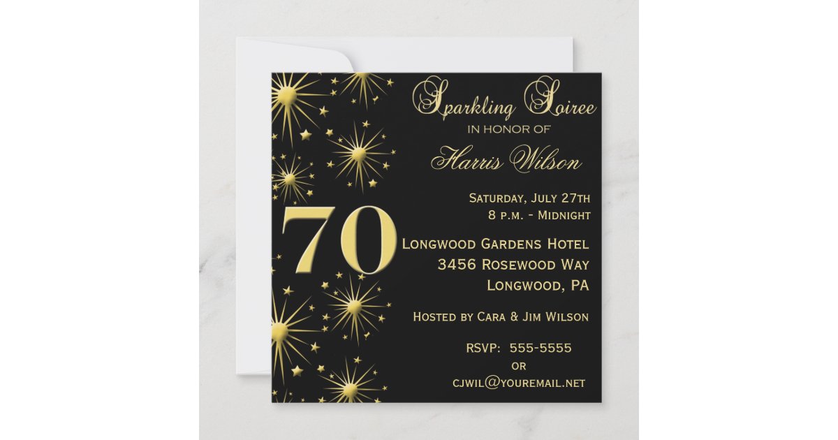 70th Birthday Invitations | Zazzle