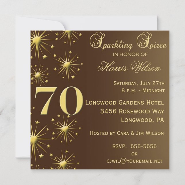 70th Birthday Invitations (Front)