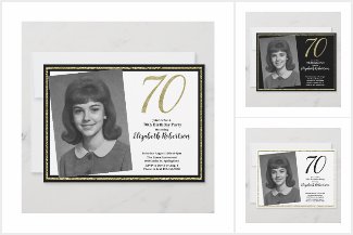 70th Birthday Invitations