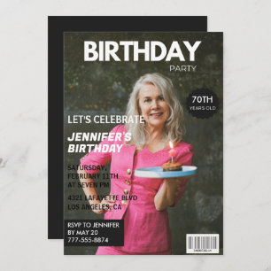 70th birthday invitations for her Magazine Cover