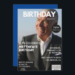 70th birthday invitations Men Him Magazine Cover<br><div class="desc">70th birthday invitations Men Him Magazine Cover Photo</div>