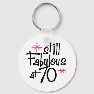 70th Birthday Keychain