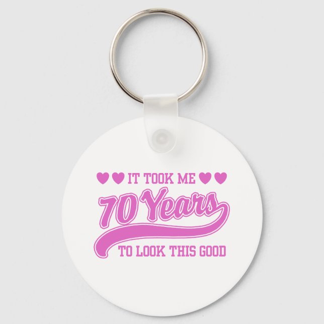 70th Birthday Keychain (Front)