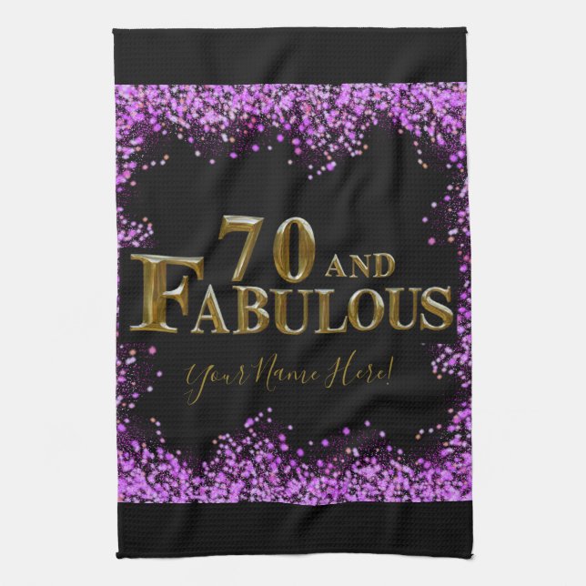 70th Birthday  Kitchen Towel (Vertical)