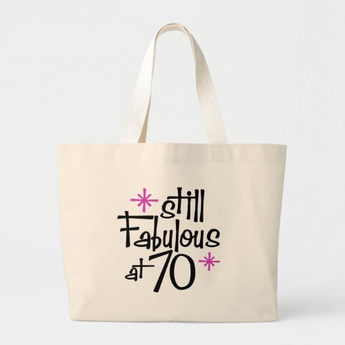 70th Birthday Large Tote Bag