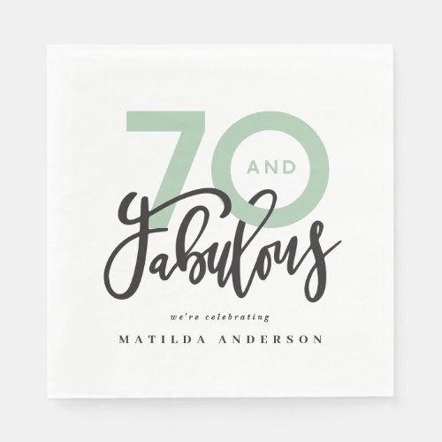 70th birthday making 70 look good modern napkins