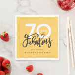 70th birthday making 70 look good modern napkins<br><div class="desc">Making 70 look,  seventy and fabulous modern typography birthday invitation. Modern script text on trend typography design. Part of a collection. Colors can be customized.</div>