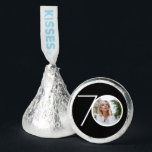 70th Birthday Minimalist Black Chic Custom Photo  Hershey®'s Kisses®<br><div class="desc">70th Birthday Minimalist Black Chic Custom Photo Hershey®'s Kisses®. Modern minimalist birthday invitation design, simple yet classy and elegant. This design template is customizable with your photo. Great for a black & white themed party! This is a customizable template, if you need some help customizing it simply contact the designer...</div>