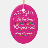 70th Birthday Most Fabulous Colorful Gems Pink