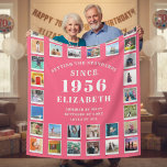 70th Birthday Mother Family Photo collage Pink Fleece Blanket<br><div class="desc">Celebrate a Life of Memories: Personalized 70th Birthday Photo Collage Pink Fleece Blanket Wrap your loved one in warmth and cherished memories with this beautiful, ultra-soft Personalized Photo Collage Fleece Blanket. Designed specifically for a milestone birthday, this cozy throw makes the perfect sentimental gift for your mother. Key Features: Customizable...</div>