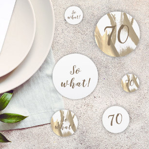 70th Birthday Motivational Golden Tulips Confetti