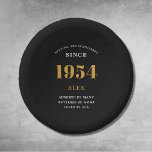 70th Birthday Name 1954 Black Gold Elegant Chic Paper Bowls<br><div class="desc">1954 Setting The Standards Paper Bowls: 70th Birthday Customizable Black Gold Elegant Chic Dining Ware. Celebrate a momentous milestone with our fully customizable 1954 Setting The Standards Paper Bowls. Embellished with an elegant black and gold design, these bowls add a luxe touch to the celebration. Ideal for snacks, dessert or...</div>