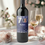 70th birthday navy blue silver stars photo wine label<br><div class="desc">70th Birthday Navy Blue & Silver Stars Custom Photo Wine Label Celebrate 70 in sparkling style! This elegant uneven colored navy blue wine label with silver stars is the perfect personalized touch for your milestone celebration. Featuring space for your custom photo, name, and party details, it turns any bottle into...</div>