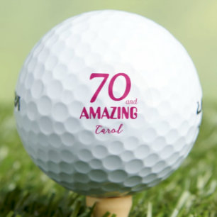 70th Birthday Neighbor Gift Amazing 70 Pink Golf Balls