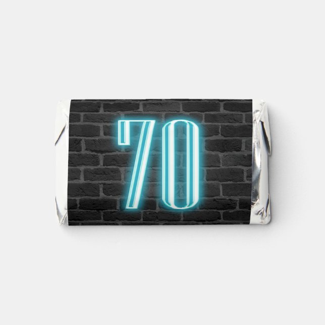 70th Birthday Neon Sign Hershey's Miniatures (Front)