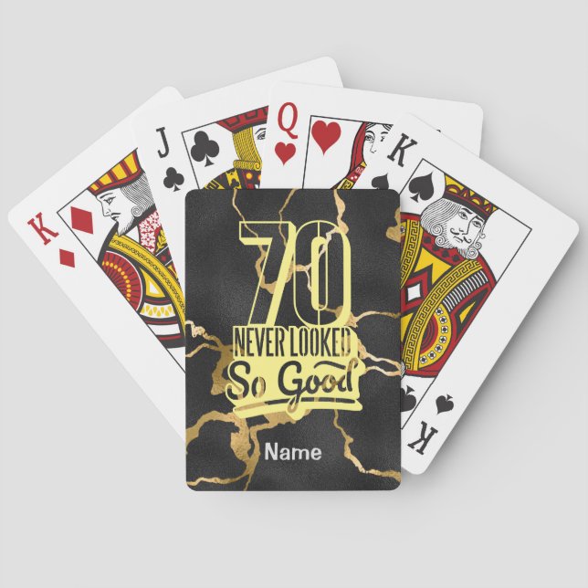 70th Birthday never looked so good Poker Cards (Back)