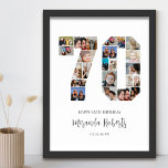 70th Birthday Number 70 Custom Photo Collage Poster<br><div class="desc">Celebrate 70th birthday with this personalized number 70 photo collage poster. This customizable gift is also perfect for wedding anniversary. It's a great way to display precious memories from your wedding and married life. The poster features a collage of photos capturing those special moments, and it can be customized with...</div>