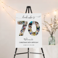 70th Birthday Number 75 Photo Collage Welcome