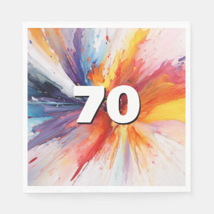 70th Birthday Paint Blast Napkins