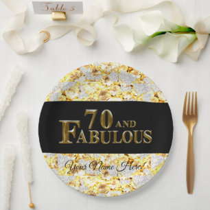 70th Birthday  Paper Plates