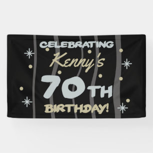 70th Birthday Party Add Your Name Banner
