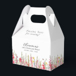 70th Birthday Party August Birth Month Flower Favor Boxes<br><div class="desc">Celebrate an August birthday with this gladiolus wildflower pattern. Gladiolus the August Birth Month Flower signifies strength and love. This pink floral favor box will look wonderful with your table decor. All of the text is editable.</div>