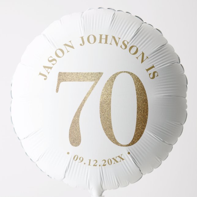 70th Birthday Party Balloon (Front)