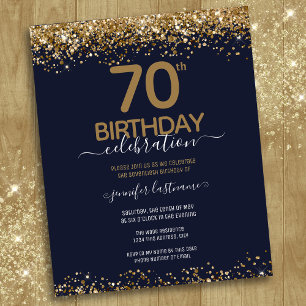 70th Birthday Party Budget Invitation