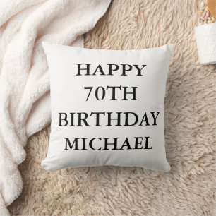 70th Birthday Party Celebration Dad Adult Throw Pillow