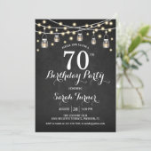 70th Birthday Party - Chalkboard Invitation (Standing Front)